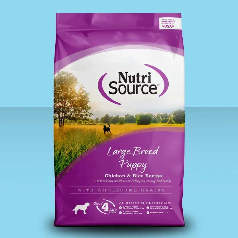 - Dog food helps the digestive systemNutrisource Large Breed Puppy 26#