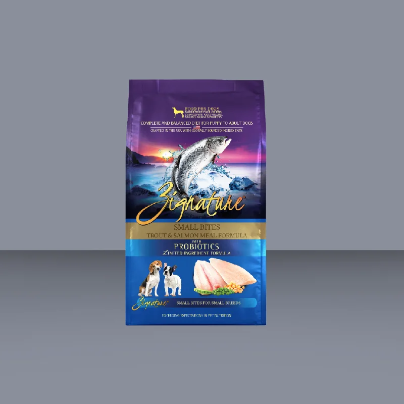 - The effect of dog food on hairZignature Trout & Salmon Small Bites 4#