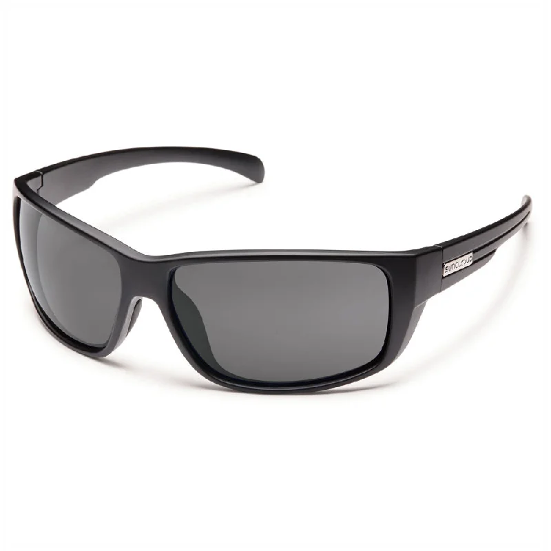 Smith Optics Lifestyle Suncloud 240790 Milestone Sunglasses 00365M9 - Matte Black - Polarized Gray Unisex Rectangle