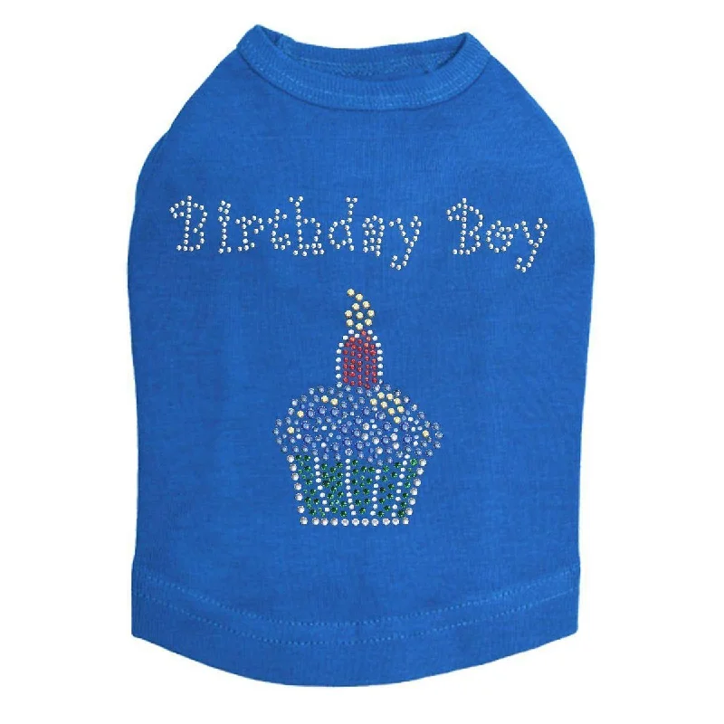Blue Cupcake Rhinestone Dog Tank