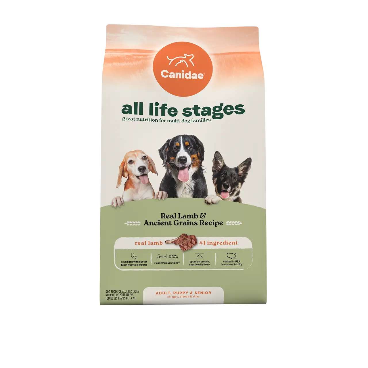 All Life Stages Dry Dog Food, Real Lamb & Ancient Grains Recipe