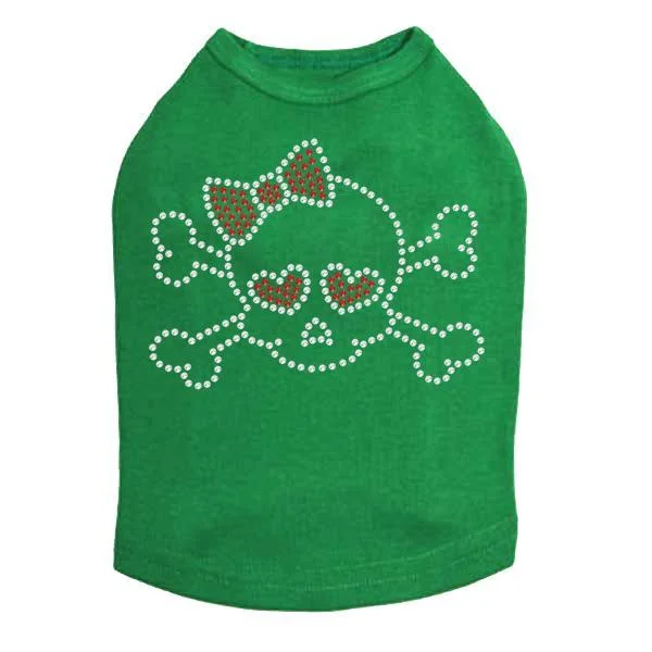 Girl Skull Rhinestone Dog Tank